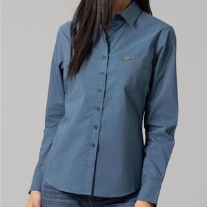 Kimes Ranch Ladies Linville Button Down in Slate Blue